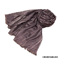  ［冨永愛の伝統to未来］冨永愛×江戸小紋 染職人・廣瀬雄一 コラボストールSilk cashmere double stole "AME ITOKIKU"Gray brown